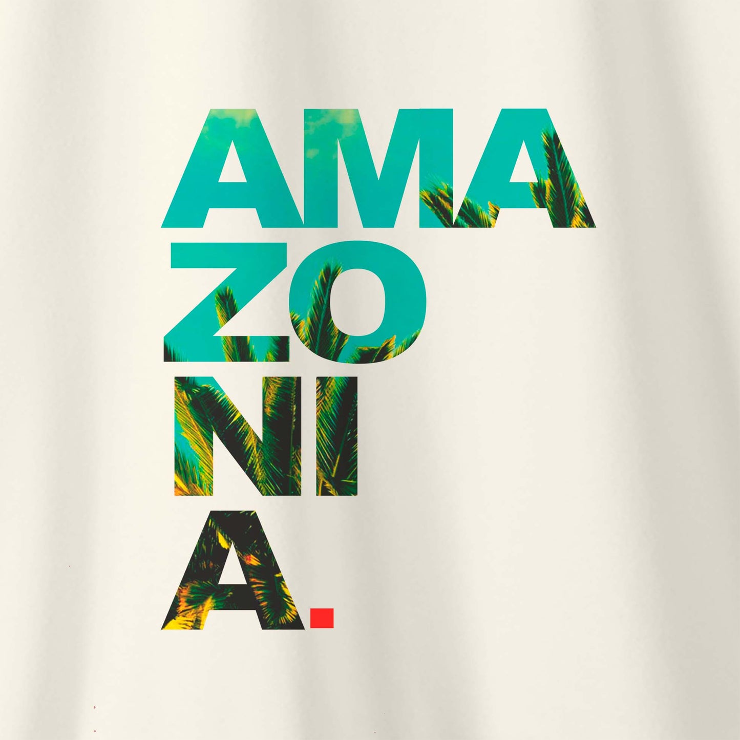 Camiseta Amazônia ESCRITO AMAZÔNIA – OFF WHITE - cód 2208