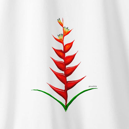 Camiseta Amazônia HELICÔNIA - BRANCO - cód 2211