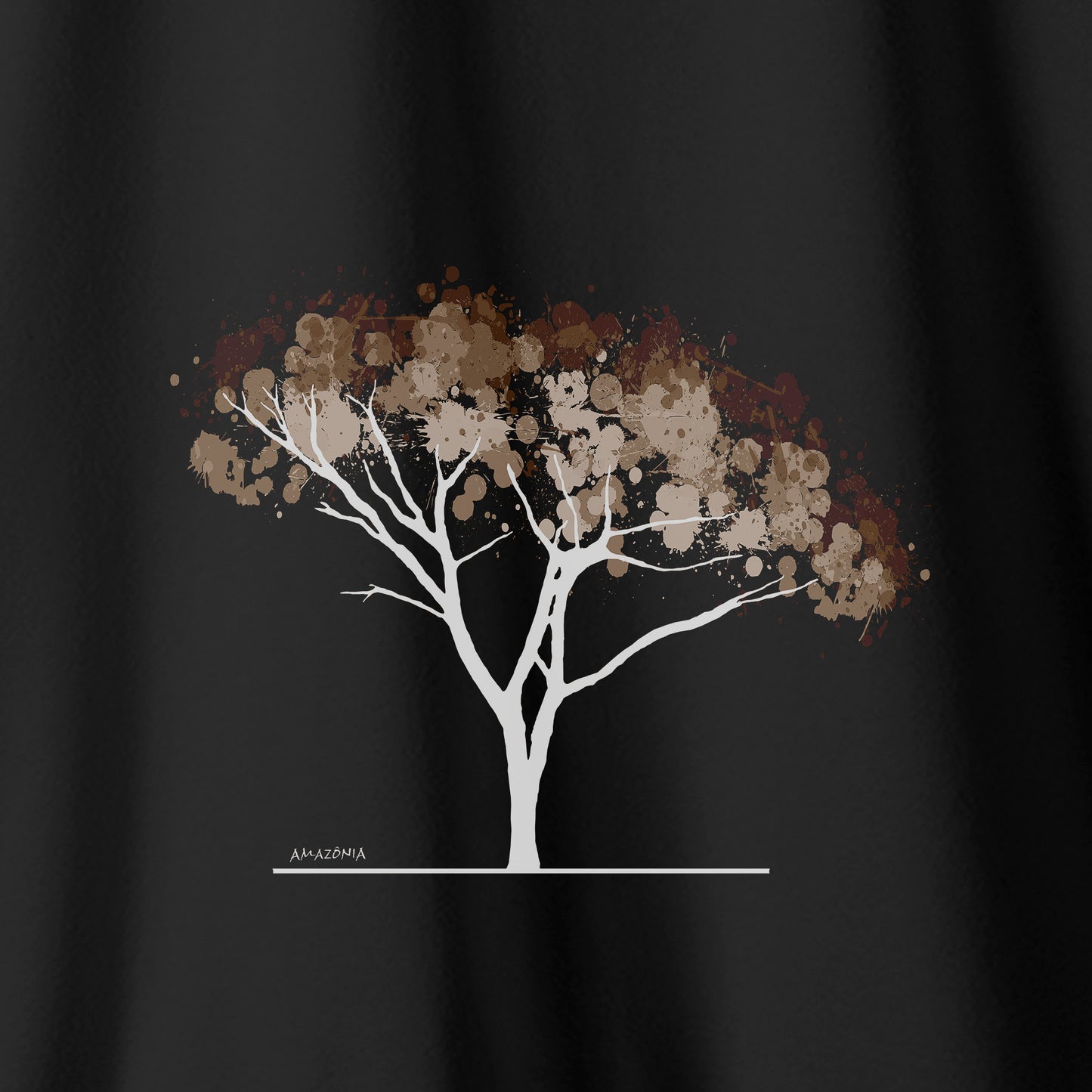 Camiseta Amazônia AQUARELA ÁRVORE – PRETO - cód 2212