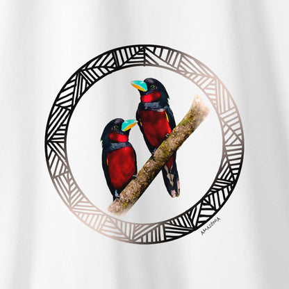 Camiseta Amazônia PÁSSAROS LOGO – BRANCO - cód 2215