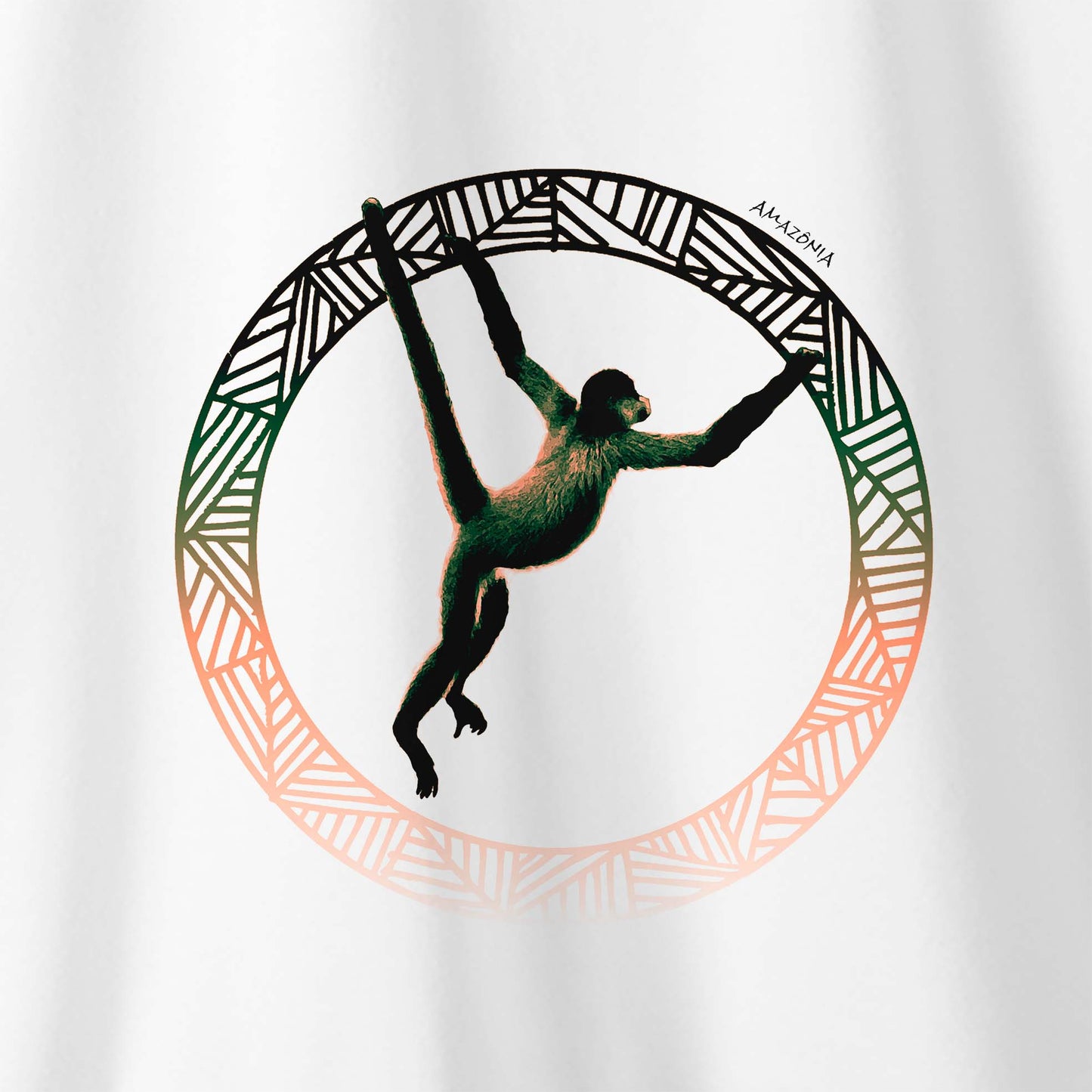 Camiseta Amazônia MACACO LOGO – BRANCO - cód 2216