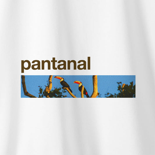 Camiseta Amazônia BIOMA PANTANAL - BRANCO - cód 2229