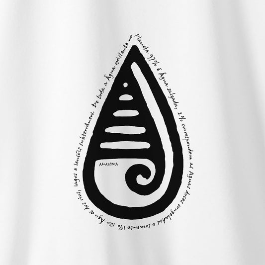 Camiseta Amazônia GOTA ANCESTRAL - BRANCO - cód 2232