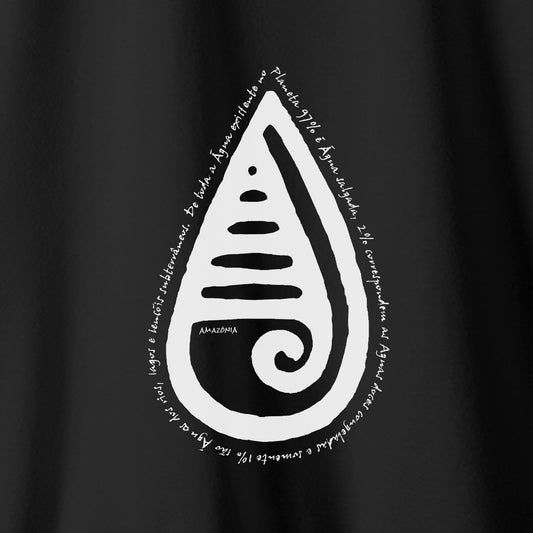 Camiseta Amazônia GOTA ANCESTRAL - PRETO - cód 2232