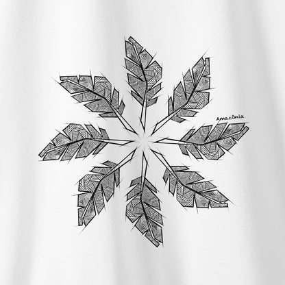 Camiseta Amazônia MANDALA DA FLORESTA - BRANCO - cód 2234