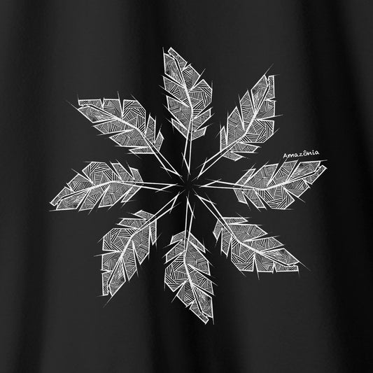 Camiseta Amazônia MANDALA DA FLORESTA - PRETO - cód 2234