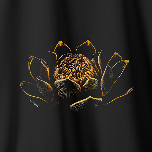 Camiseta Amazônia FLOR NOTURNA - PRETO - cód 2252