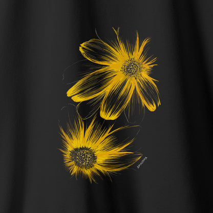 Camiseta Amazônia FLORES DO SOL - PRETO - cód 2257