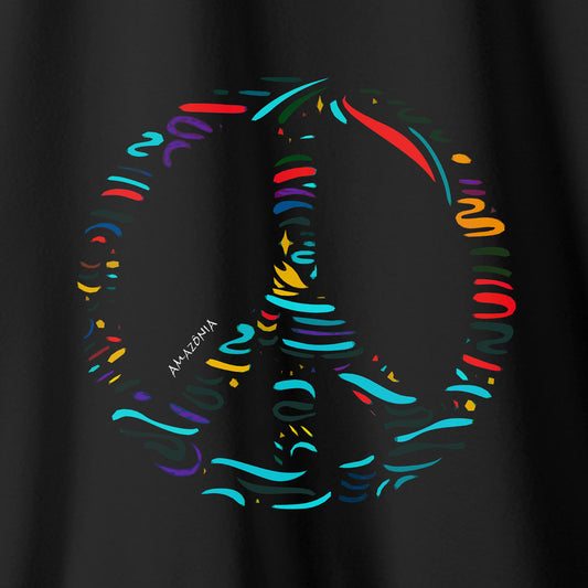 Camiseta Amazônia PAZ EM CORES - PRETO - cód 2258