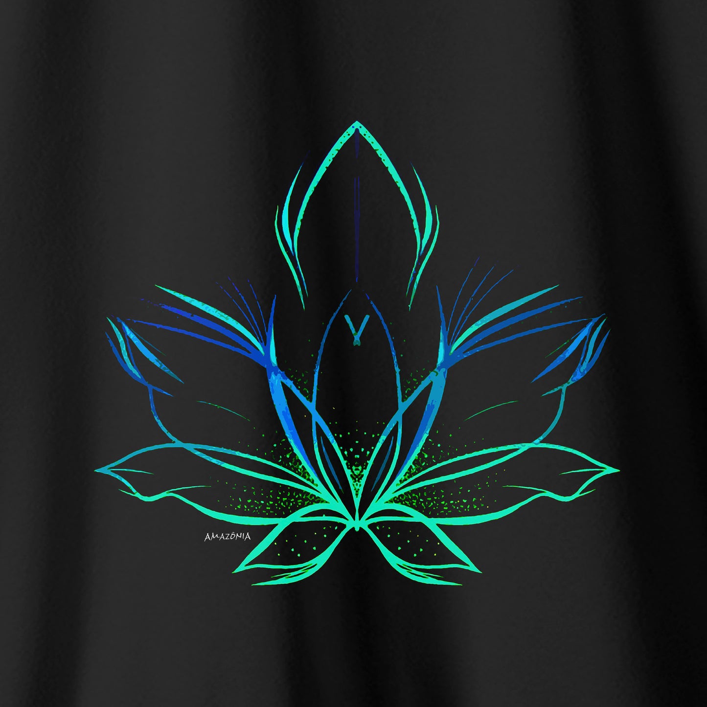 Camiseta Amazônia FLOR DE LUZ - PRETO - cód 2259