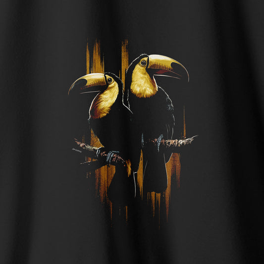 Camiseta Amazônia DOIS TUCANOS - PRETO - cód 2265