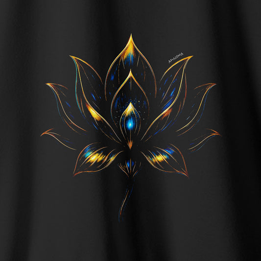 Camiseta Amazônia LÓTUS DOURADO - PRETO - cód 2266