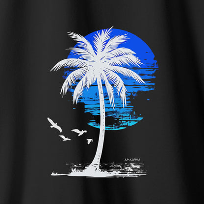 Camiseta Amazônia PAISAGEM COQUEIRO - PRETO - cód 2274