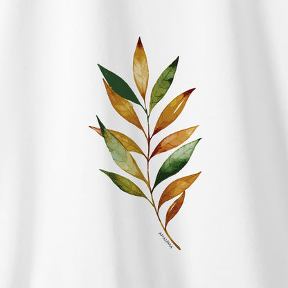 Camiseta Amazônia FOLHAGEM ORGÂNICA - BRANCO - cód 2281