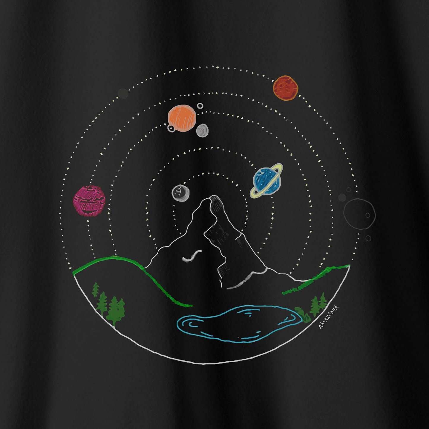 Camiseta Amazônia CÉU DA MATA - PRETO - cód 2282