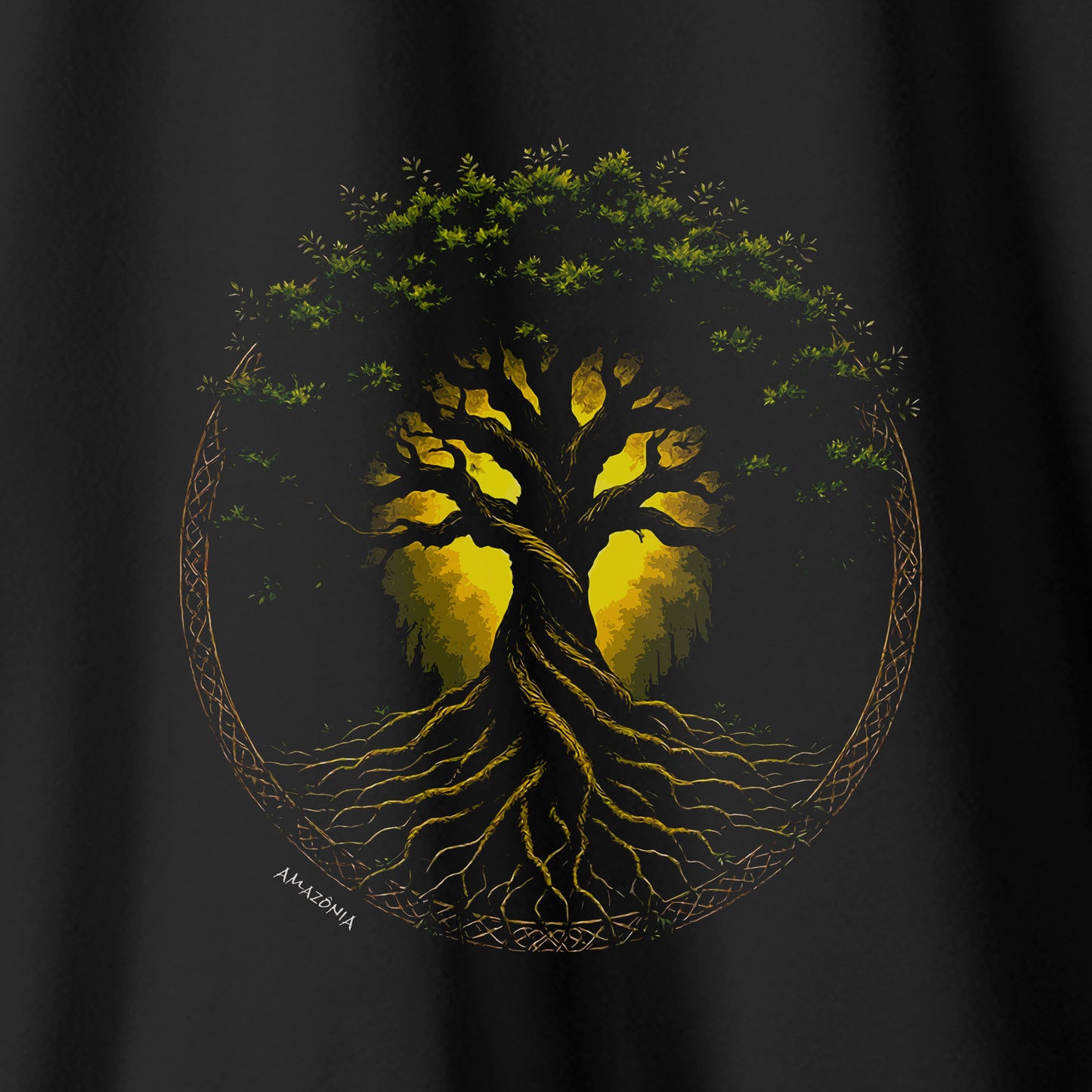 Camiseta Amazônia RAIZ PROFUNDA - PRETO - cód 2283