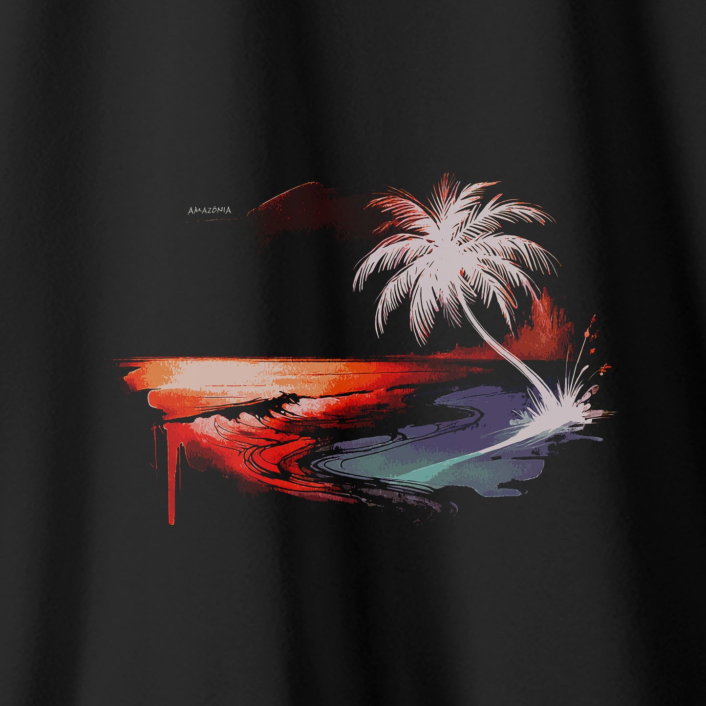 Camiseta Amazônia PRAIA DESERTA - PRETO - cód 2287