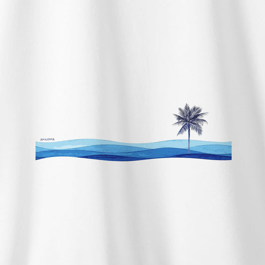 Camiseta Amazônia MAR COQUEIRO - BRANCO - cód 2297