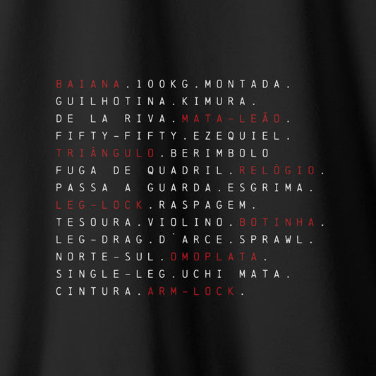 Camiseta Amazônia JIU-JITSU SEQUÊNCIA – PRETO - cód 2327