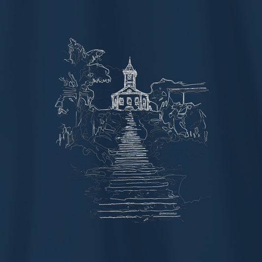 Camiseta Amazônia IGREJA DO SERRO - AZUL ESCURO - cód 2354