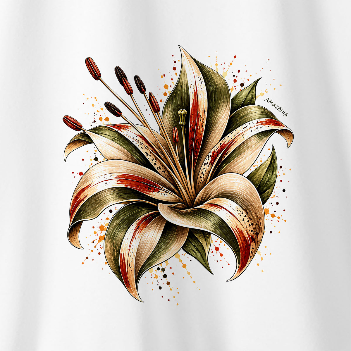 Camiseta Amazônia FLOR DA TERRA - BRANCO - cód 2430