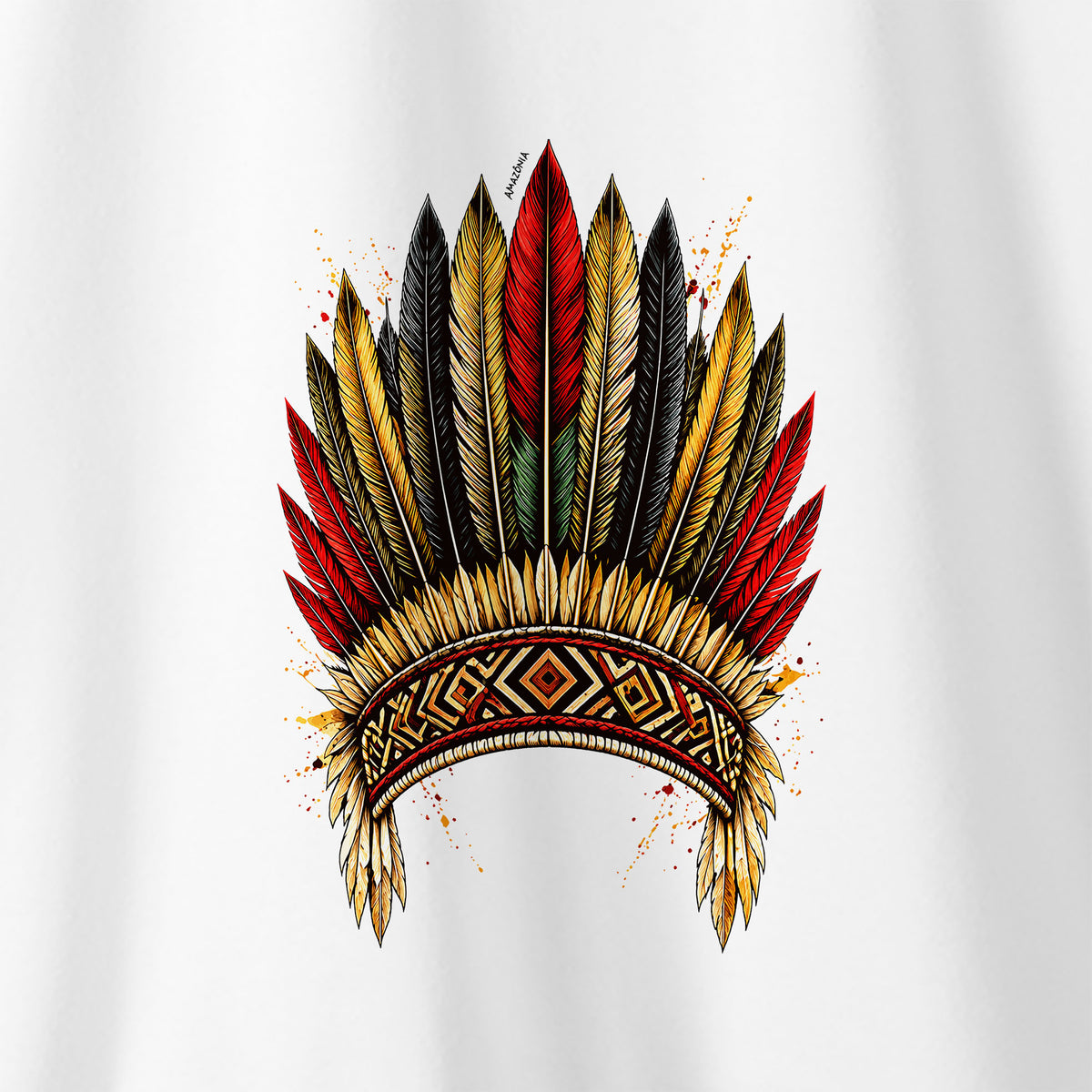 Camiseta Amazônia COCAR BRASILEIRO - BRANCO - cód 2431