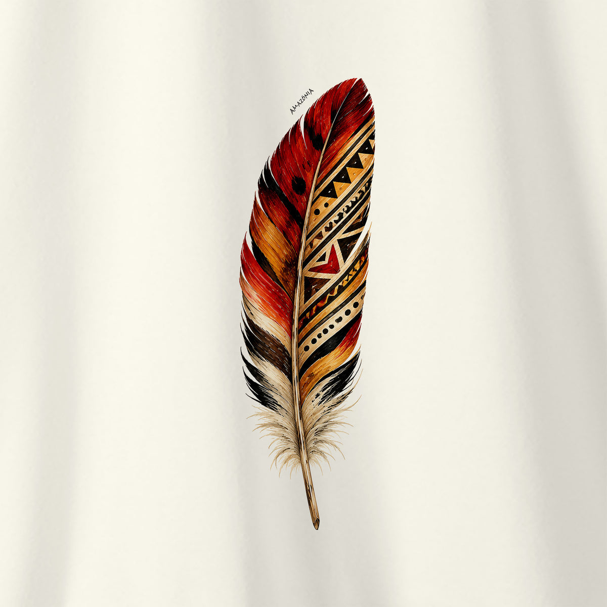 Camiseta Amazônia PENA DA TERRA - OFF WHITE - cód 2446