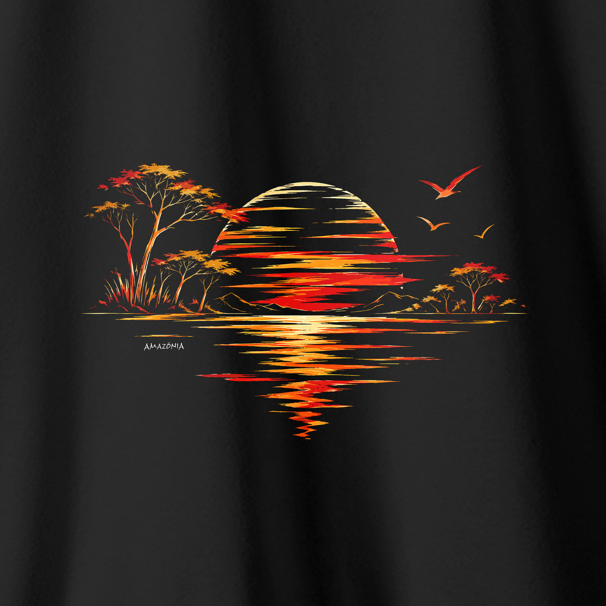Camiseta Amazônia SOL POENTE - PRETO - cód 2448