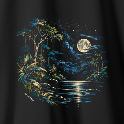 Camiseta Amazônia CÉU DA FLORESTA - PRETO - cód 2449