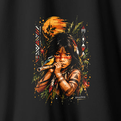 Camiseta Amazônia CULTURA INDÍGENA - PRETO - cód 2455