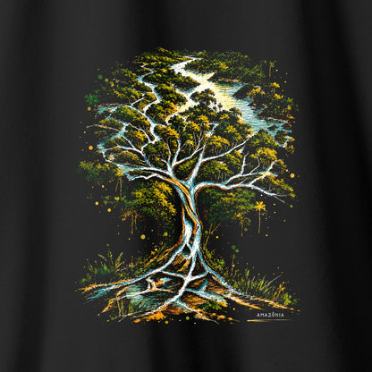 Camiseta Amazônia SEIVA DAS ÁGUAS - PRETO - cód 2456
