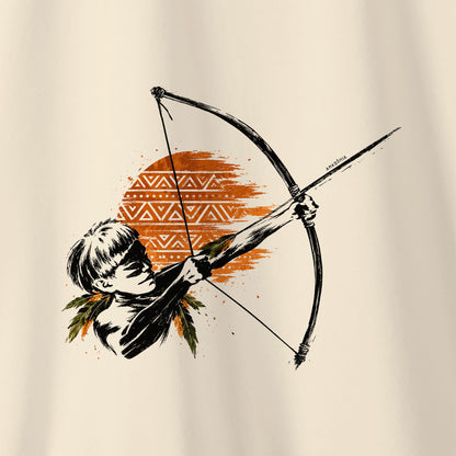 Camiseta Amazônia FLECHA NATIVA - BEGE - cód 2457