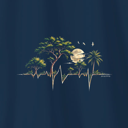 Camiseta Amazônia VIDA DA FLORESTA - AZUL MARINHO - cód 2458