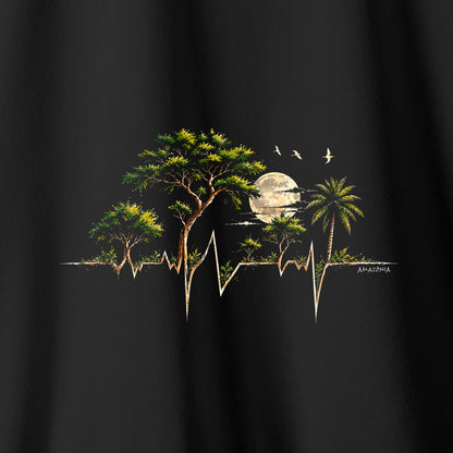 Camiseta Amazônia VIDA DA FLORESTA - PRETO - cód 2458
