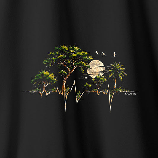 Camiseta Amazônia VIDA DA FLORESTA - PRETO - cód 2458