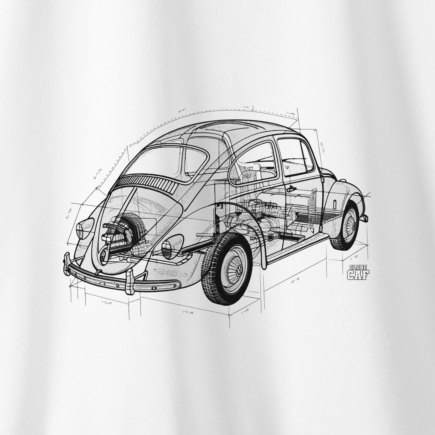 Camiseta Amazônia CAF FUSCA - BRANCO - cód caf0004