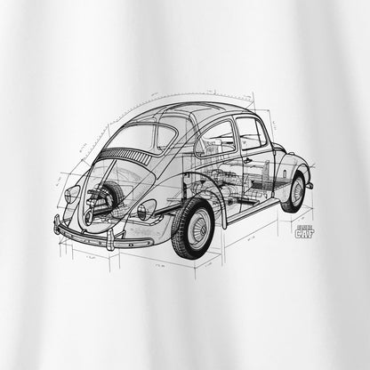 Camiseta Amazônia CAF FUSCA - BRANCO - cód caf0004