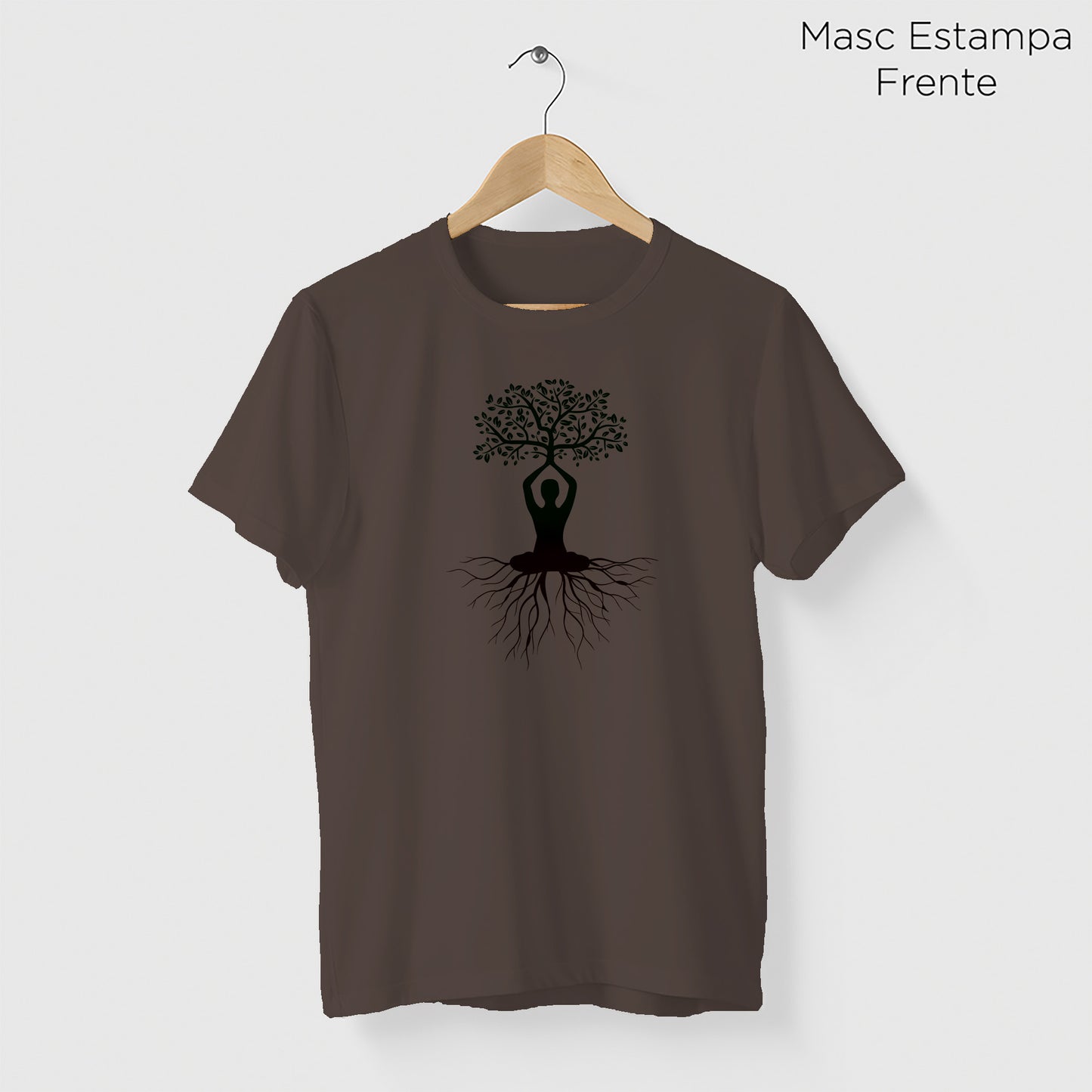 Camiseta Amazônia ISC ÁRVORE HUMANA - MARROM ESTONADO - cód 0326