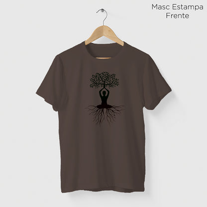 Camiseta Amazônia ISC ÁRVORE HUMANA - MARROM ESTONADO - cód 0326
