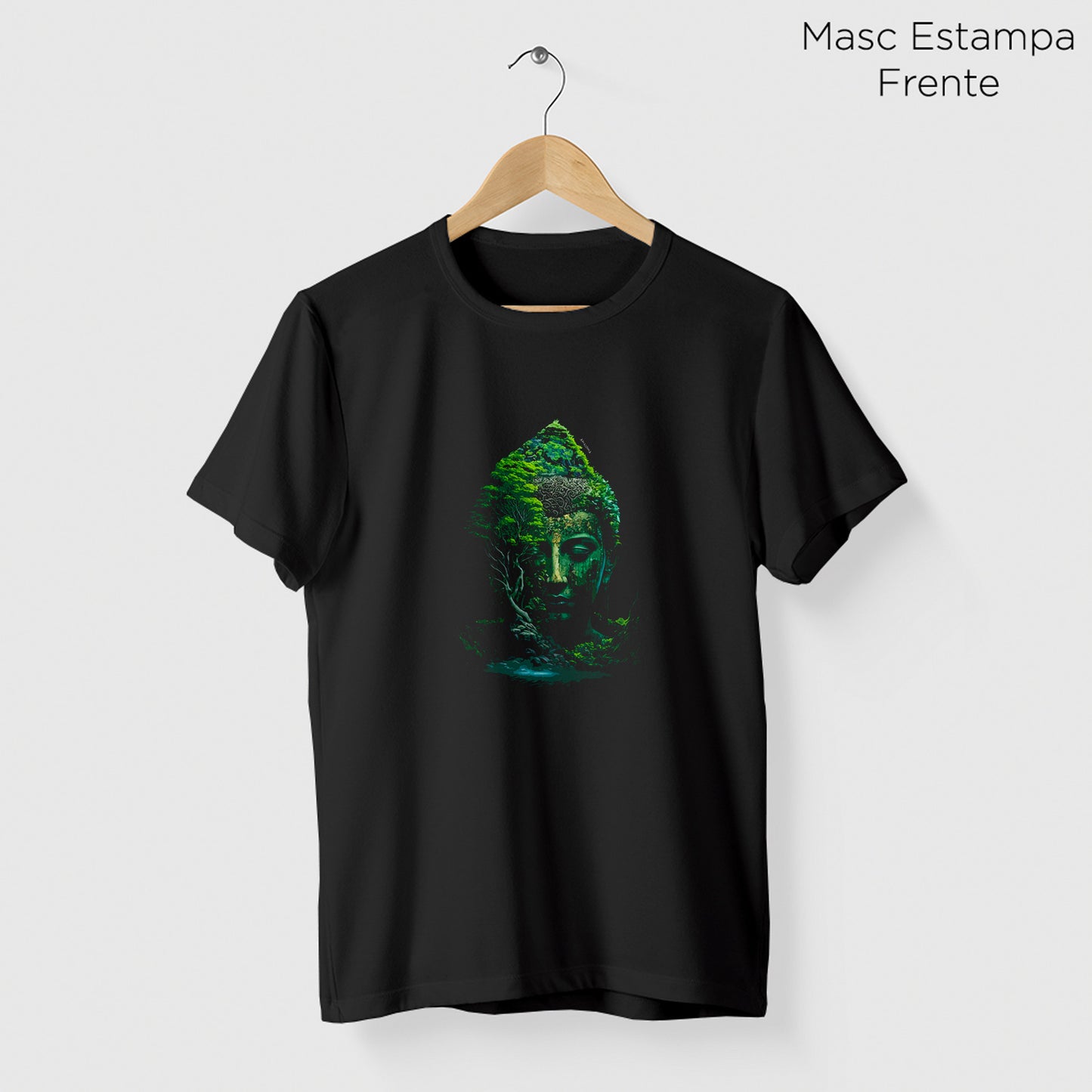 Camiseta Amazônia BUDA FLORESTA - PRETO - cód 0910
