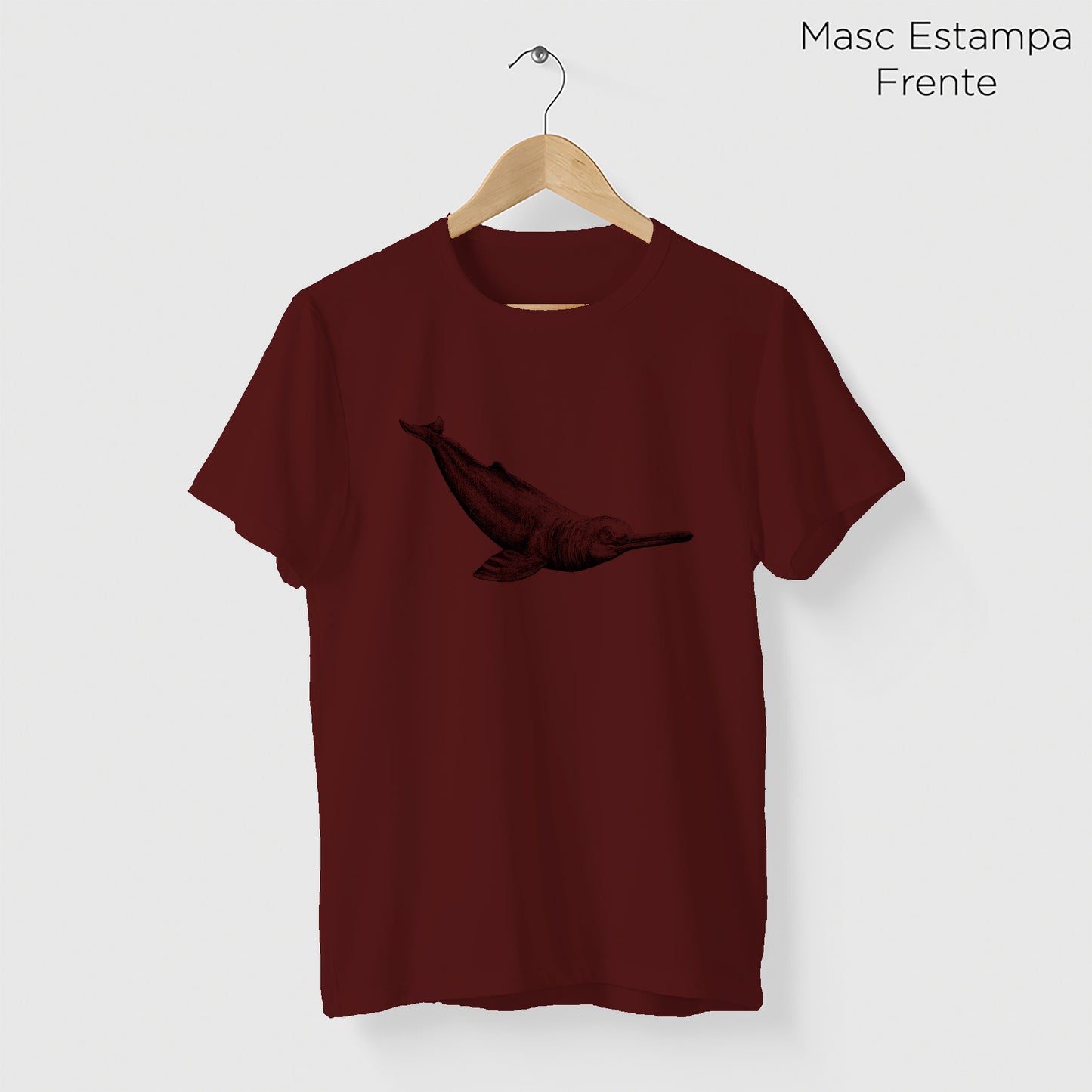 Camiseta Amazônia ANAVILHANAS - BOTO - VINHO - cód 10001