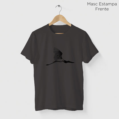 Camiseta Amazônia PANTANAL - TUIUIÚ - CINZA CHUMBO - cód 10009