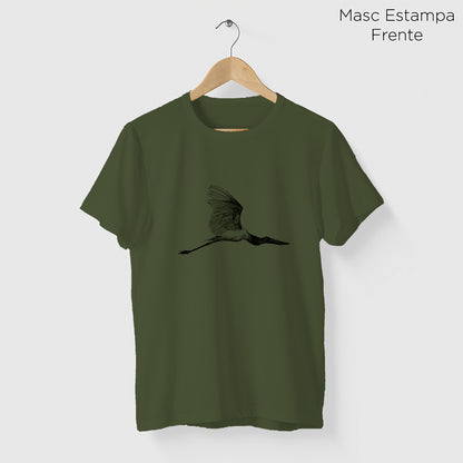 Camiseta Amazônia PANTANAL - TUIUIÚ - VERDE ESCURO - cód 10009
