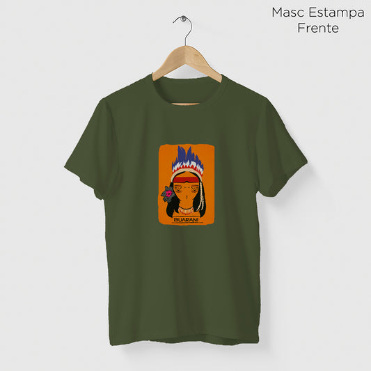 Camiseta Amazônia ORIGENS GUARANI - VERDE ESCURO - cód 10576