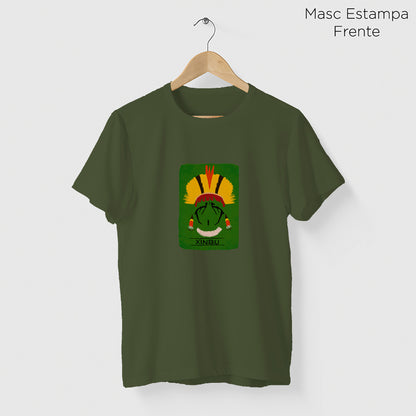 Camiseta Amazônia ORIGENS XINGU - VERDE ESCURO - cód 10582