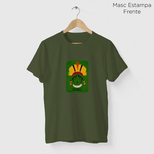 Camiseta Amazônia ORIGENS XINGU - VERDE ESCURO - cód 10582