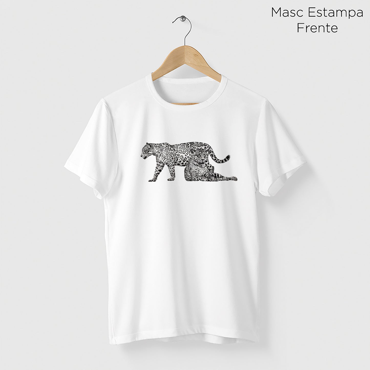 Camiseta Amazônia ONÇARARA DUAS ONÇAS - BRANCO - cód 2060