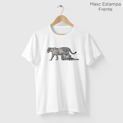 Camiseta Amazônia ONÇARARA DUAS ONÇAS - BRANCO - cód 2060