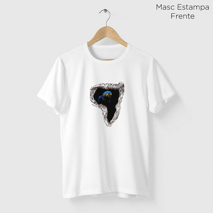 Camiseta Amazônia ONÇAFARI ARARA ÁRVORE - BRANCO - cód 2070