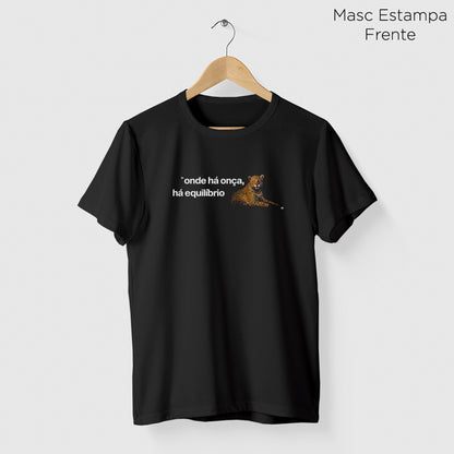 Camiseta Amazônia ONÇARARA EQUILÍBRIO - PRETO - cód 2076